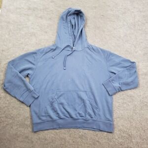 H&M Sweater Mens Medium Blue Hoodie Long Sleeve Pullover Jacket Basic Adult *